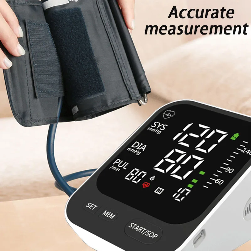 Wrist Blood Pressure Monitor Digital Voice Heart Rate Blood Pressure Monitor Portable Digital Voice Home Medical BP
