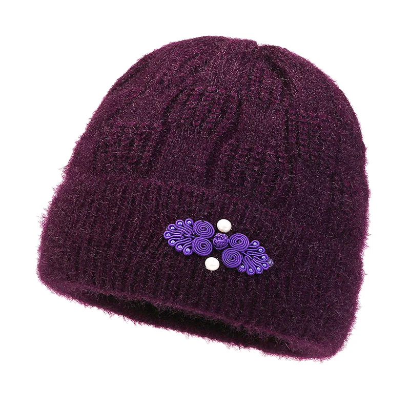 Mössor Dam Utomhus Tjock Varm Veet Ull Stickad Mom Bonnets Höstkepsar Gorro Dam 2023 Ny Vinterhatt_voghion.com