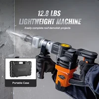 SucceBuy 1400W marteau à cric de démolition marteau à cric électrique robuste 2900 BPM brise-béton 2 pièces fraises écaillage 5