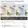 Modern LED ceiling fan with adjustable two-way blade timer and remote control tri-color adjustable bedroom living room kitchen 5