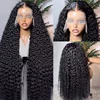250 Density Deep Wave Wig Human Hair Brazilian Transparent 13x6 Hd Lace Frontal Wig 30 36 40 Inch 360 Full Curly Wigs For Women 5