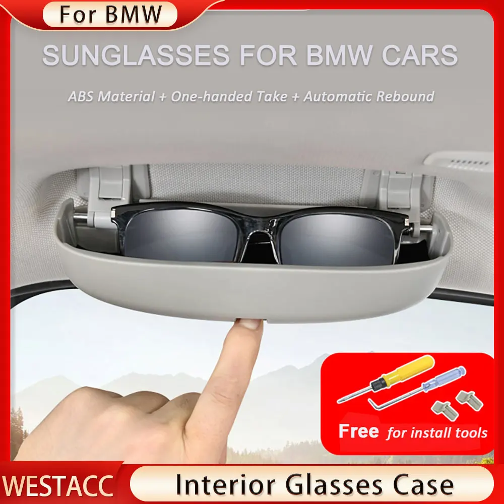 Porte-lunettes de soleil de voiture, boîte de rangement pour BMW