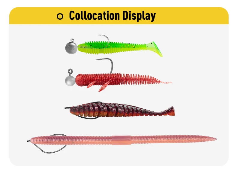 Kingdom Fishing 5 Stück 62 Stück 132 Stück Angelköder-Set für Forelle/Hecht/Barsch, künstliches Multi-Köder-Angelset, individuell verpackte Tackle-Box – Detail 7