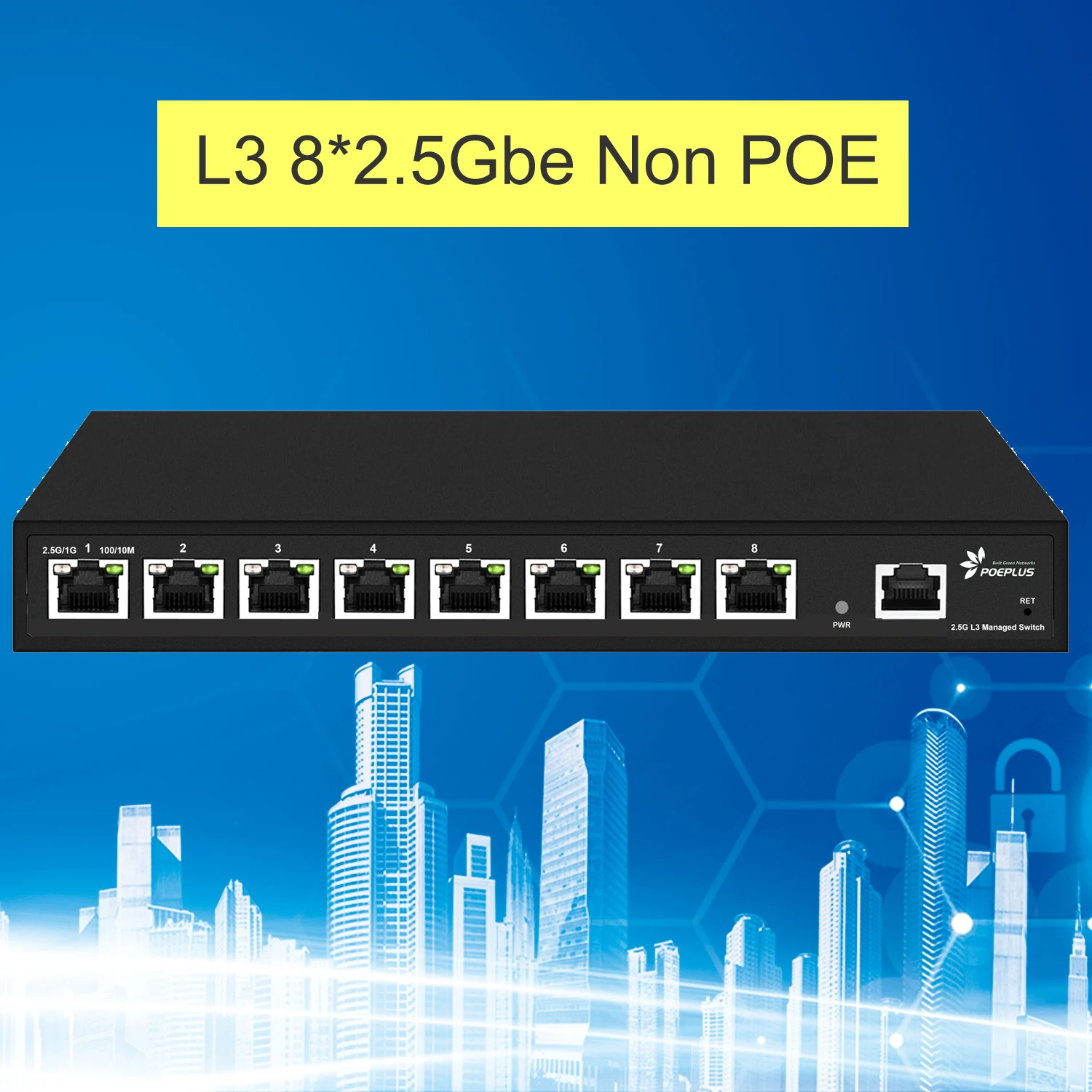 L3Managed8Ports25GbePOESwitchNonPOEAvailableMultiGigabit