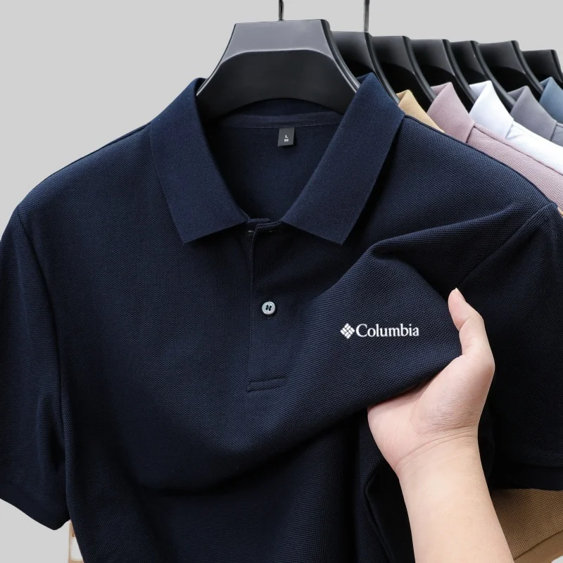 Klassisches Herren-Poloshirt, Sommerkollektion, Original-Design mit Buchstaben-Stickerei, Vielseitig für den Alltag, Reine Baumwolle, Kurzarm-Oberteil