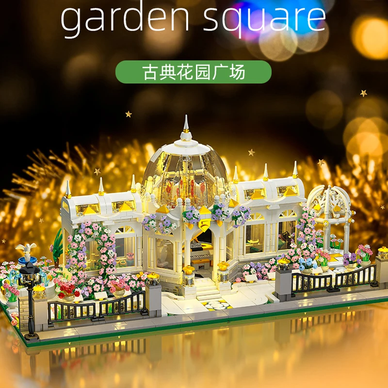 Nuovo 2397Pcs City Garden Square Street View Building Blocks Mattoni Assemblaggio Di Giocattoli Per Bambini Set Regalo Di Compleanno