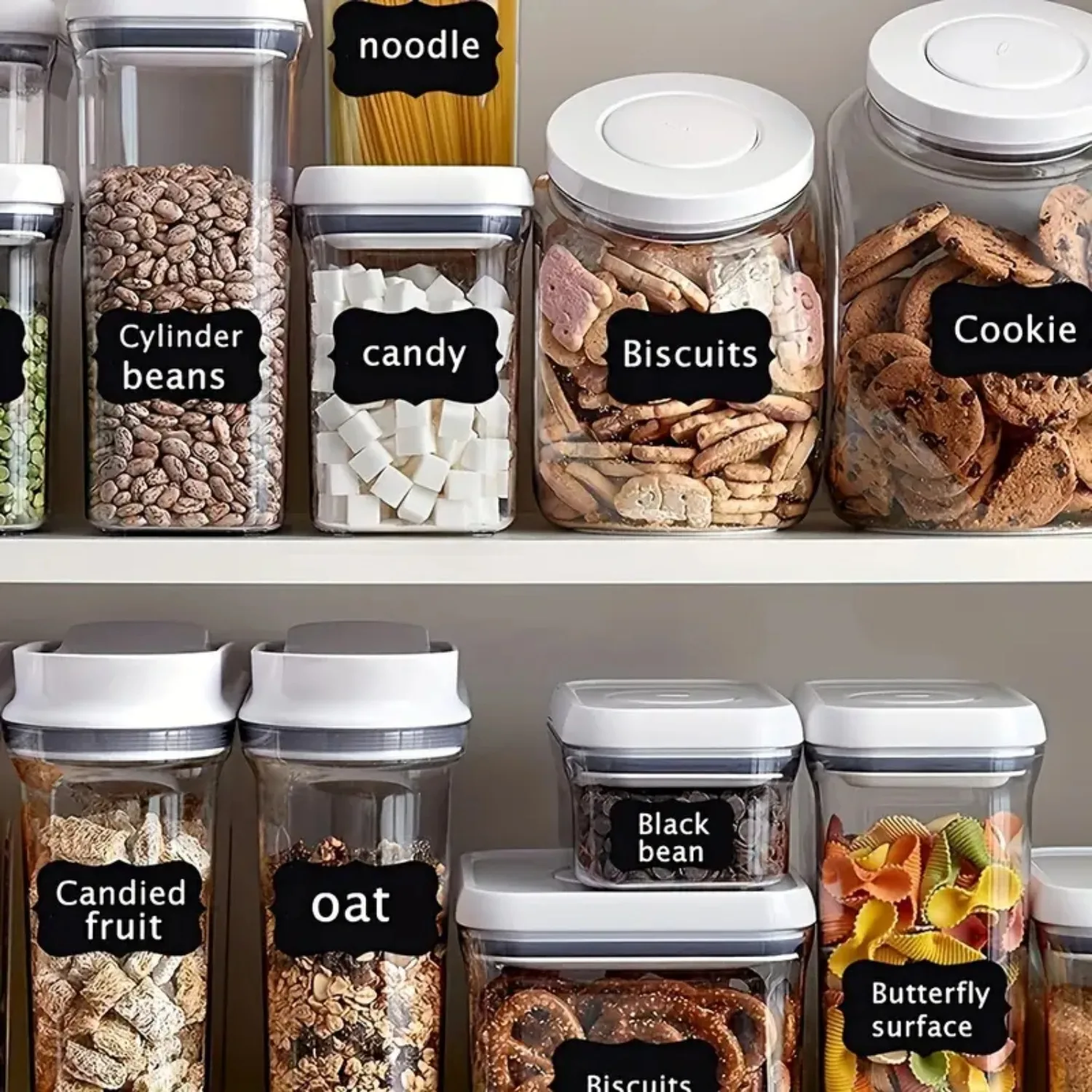 Label Stickers 48pcs Blackboard Stickers Waterproof Chalkboard Kitchen Spice Label Sticker Home Jars Bottles Tags Labels White Marker
