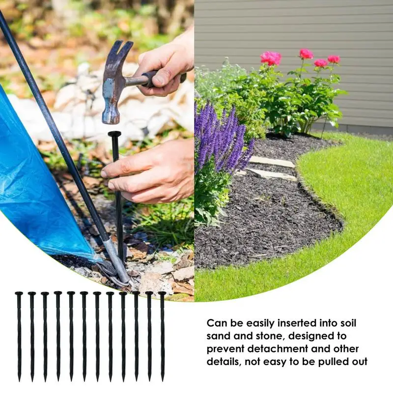 Garden Fixing Ground Nails Stake Landscape Edging Stakes Garden Lawn