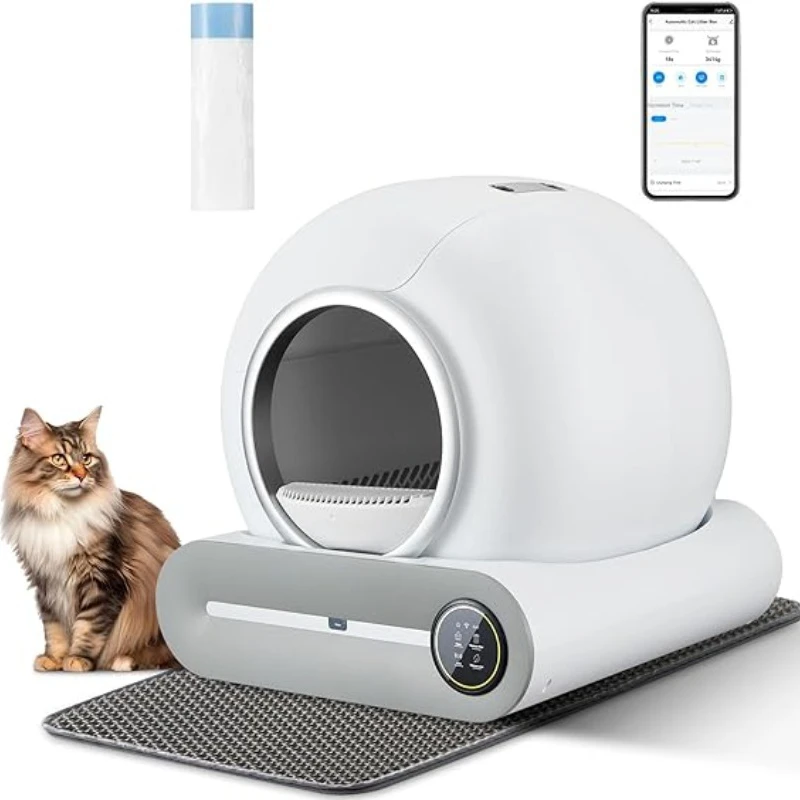 

Large Automatic Cat Litter Box Self Cleaning Smart Cat Toilet with App Toilette Rascador Para Gato English Versions Dropshipping