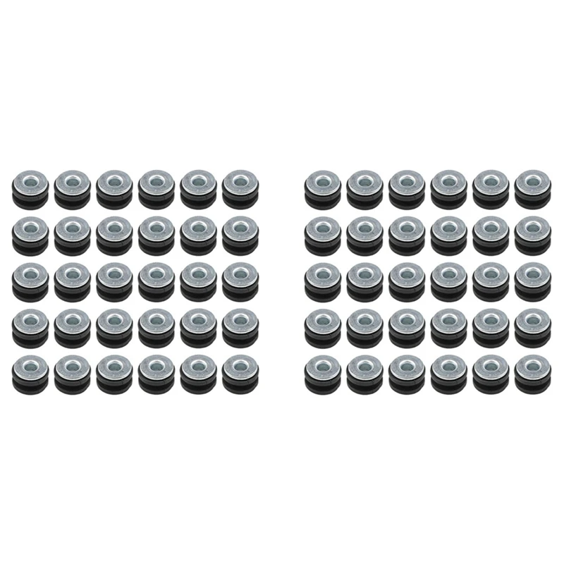 

60 шт. резиновые прокладки для мотоцикла, болты для Honda Yamaha Suzuki Kawasaki, обтекатели, резиновые прокладки в комплекте, ассортимент шайб