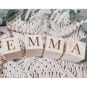 Personalized Wooden Baby Name Blocks 1