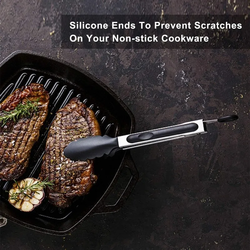 Creative Non-Slip Silicone Bread Tong Clip BBQ Food Grade Silicone Food Tong  Serving Tong Kitchen Tools BBQ Tools Accessories