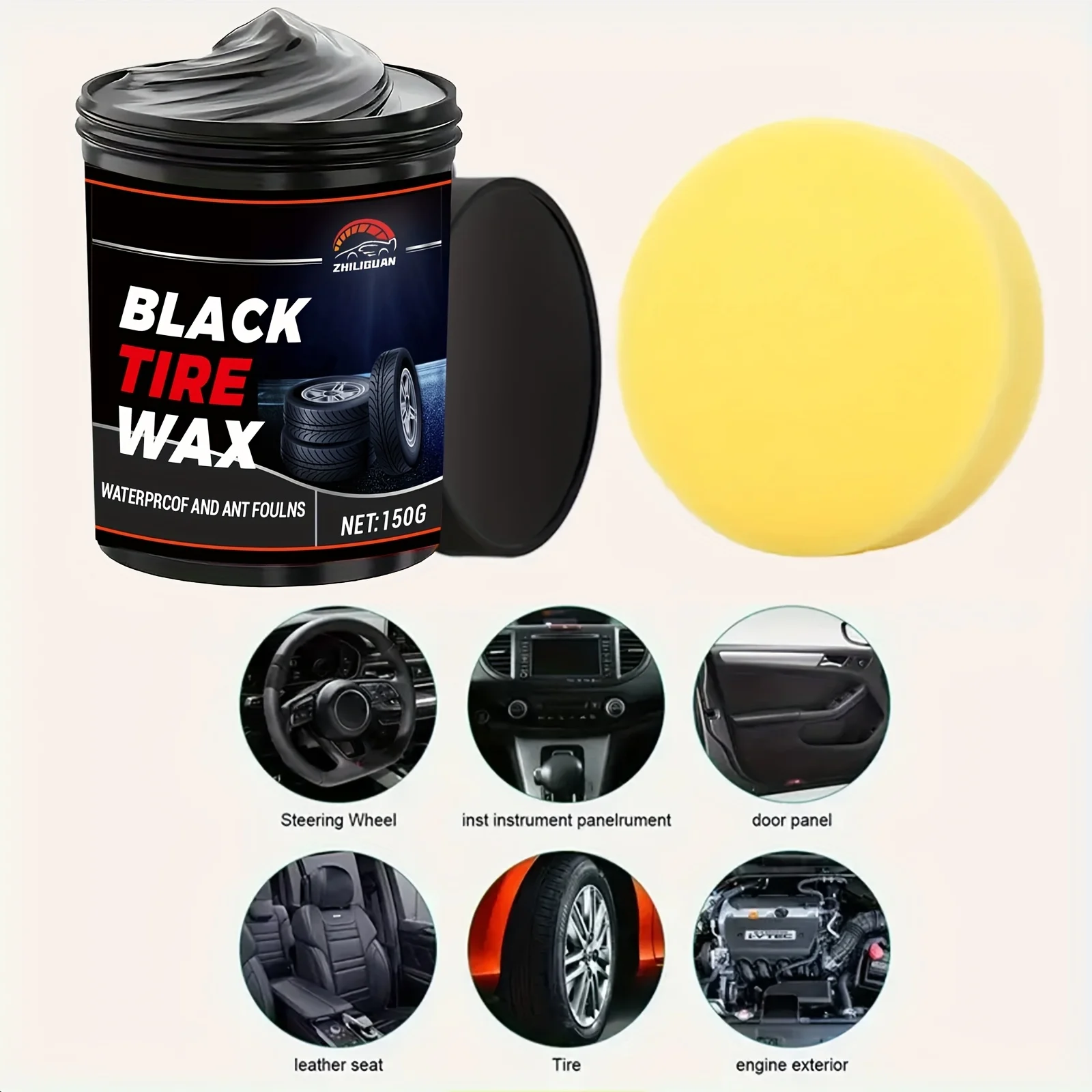 150g Nano Car Interior Revival Wax - Anti-Static & BioGuard Formula for Matte Finish & 12-Month Defense 6