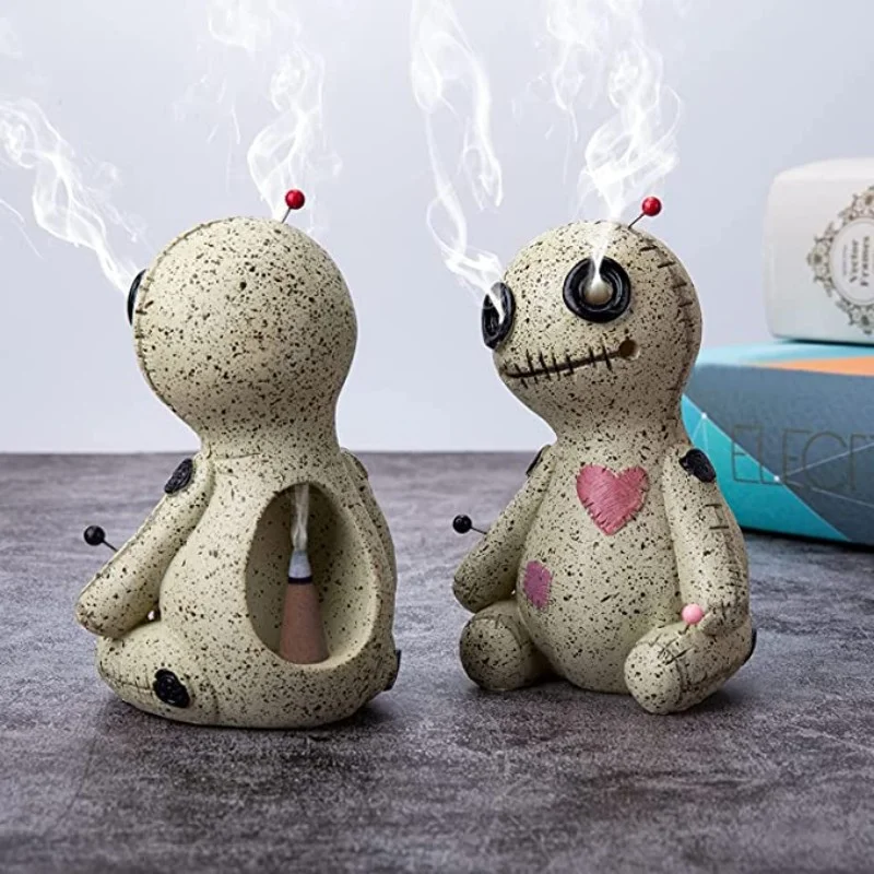 Voodoo Doll Cone Incense Burner Voodoo Doll Magic Handmade Incense Burner Decoration Mini Cartoon Voodoo Doll Incense Burner - Image 3