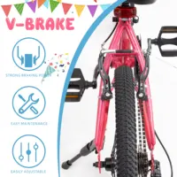 Vankel Vélo de montagne pour enfants pour filles de 6 à 9, vélo léger pour enfants de 20 pouces à 6 vitesses avec engrenages de dérailleur et brakes en V 3