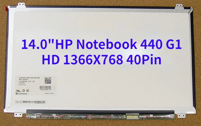 

Экран 14,0 дюйма для ноутбука HP 440 G1, светодиодный дисплей, матричный ноутбук HD 1366X768, 40-контактный ЖК-экран