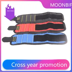 Bande de Support magnétique de poignet avec aimants puissants pour vis de maintien, Bracelet à ongles, mandrin de Support de ceinture, outil de sport rouge bleu noir 
