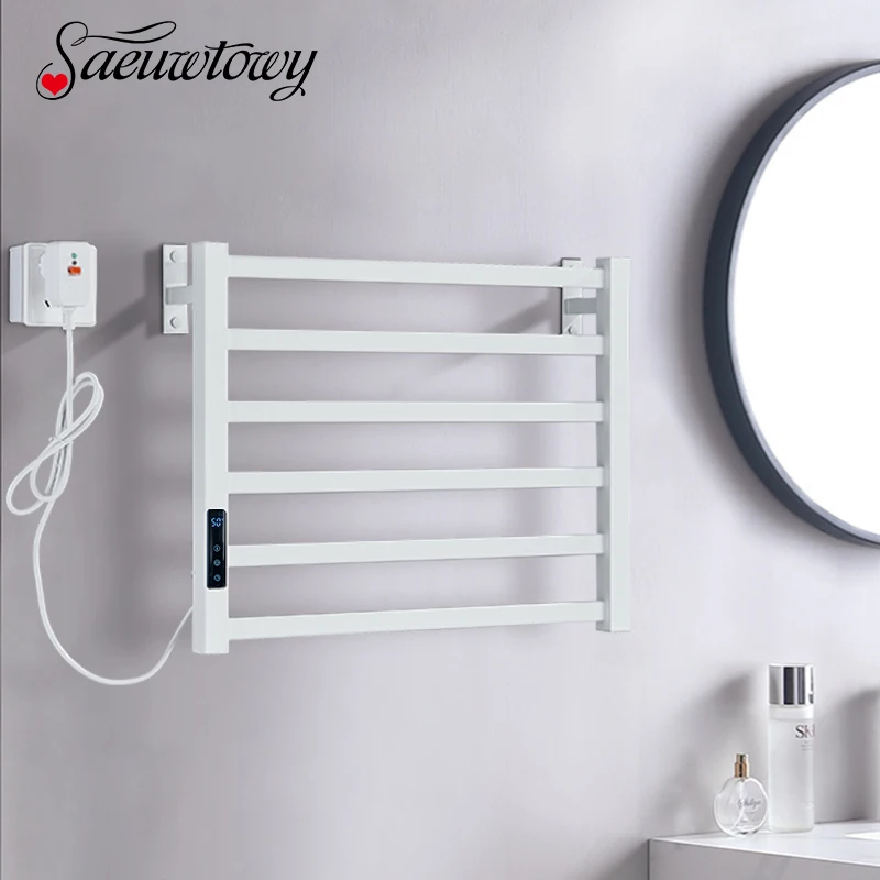 220V Electric Towel Rack with Touch Digital Display Screen electric towel rack