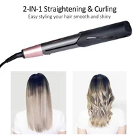 Professional Electric Hair Straightener And Curler 2-in-1 Ceramic Hair Styling Tools with Aluminum Alloy Temperature Control 2
