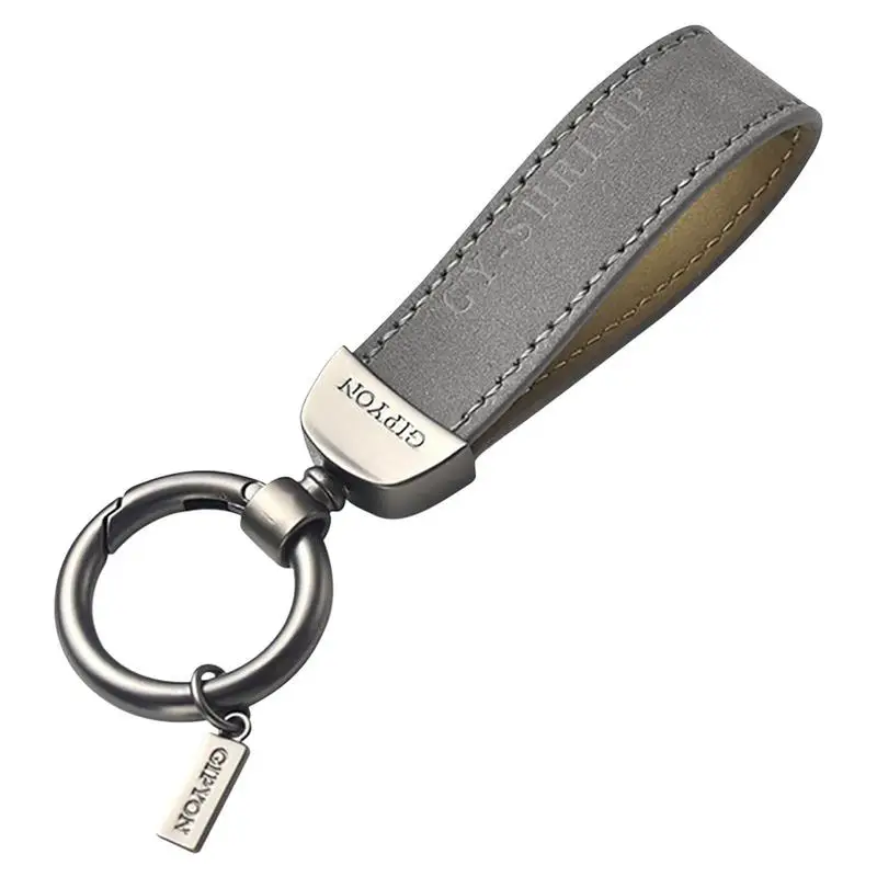 

Loss Prevention Key Chains Pendant Ring Genuine Leather Keychain Key Chain With Keyring For Men Women Auto Interior Decoration