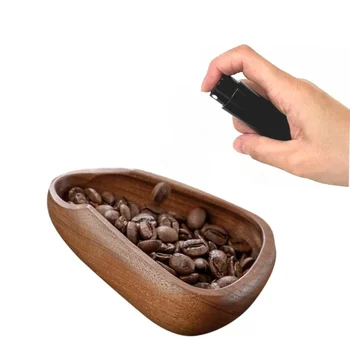 Leeseph Wooden Coffee Bean Dosing Cup with Spray Bottle Set 2