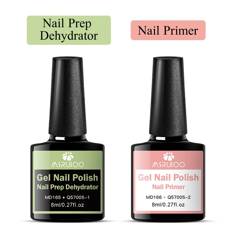 MSRUIOO 8ml Nail Primer Nail Prep Dehydrate Base Top Coat Gel Nail Polish No Need Of UV LED Lamp Nail Art Varnish Manicure