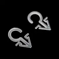 100PCS/lot Plastic Small 2 Shape Hooks for Glove and Hat Display 1