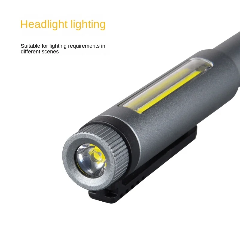 Outdoor Portable Magnetic Suction Portable Pen Light Maintenance Emergency Light 10870 Lithium Battery COB+XTE Small Flashlight