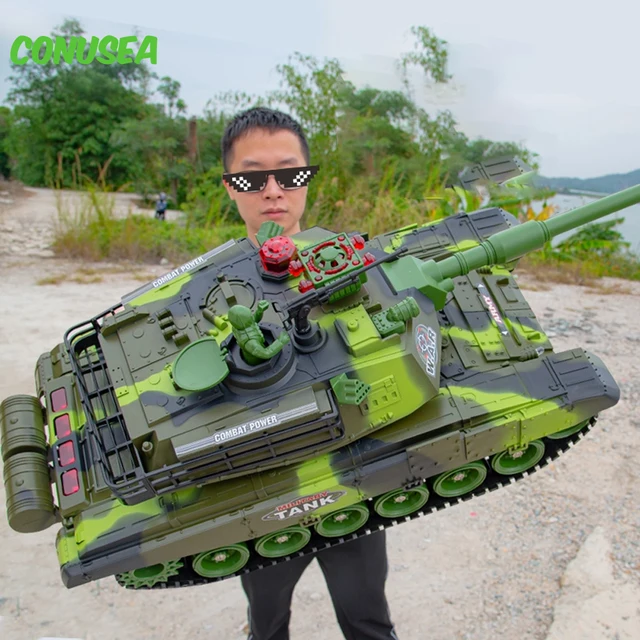 1/12 1/30 44/33CM Super RC tank launch cross-country tracked remote control vehicle charger battle boy toys for kids children 2