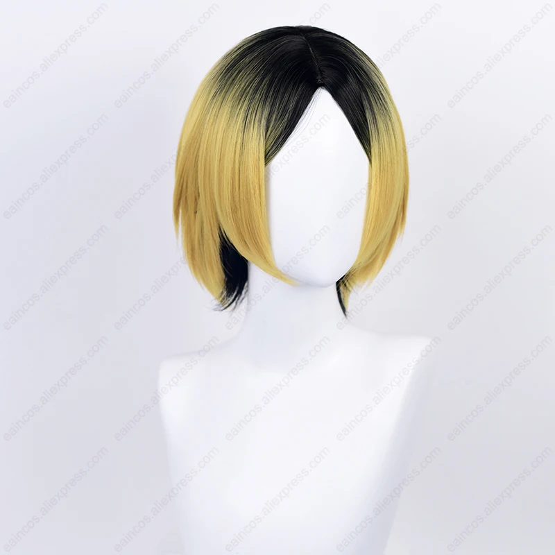 Anime kenma kozume cosplais paruka 33cm barvené naklonění scalp krátký paruky horko odolné syntetická vlasy