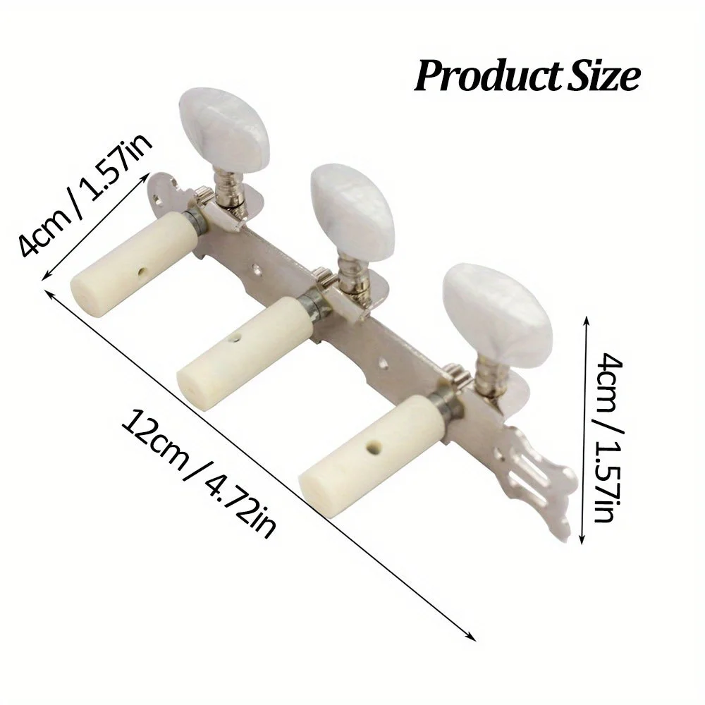 3-Peg Cluster Open-gear Classical Guitar Turners Flower Pattern Guitar Tuning Pegs for Acoustic Classical Guitars 2 Sets 1L1R