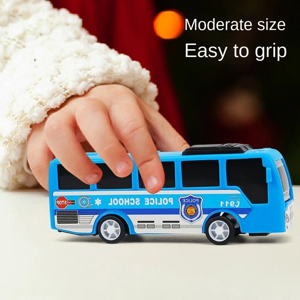 Bus Jouet à Friction - Mini Voiture En Alliage Et Plastique, 18,5 Cm, Sans Pile, Cadeau Enfant (bleu)