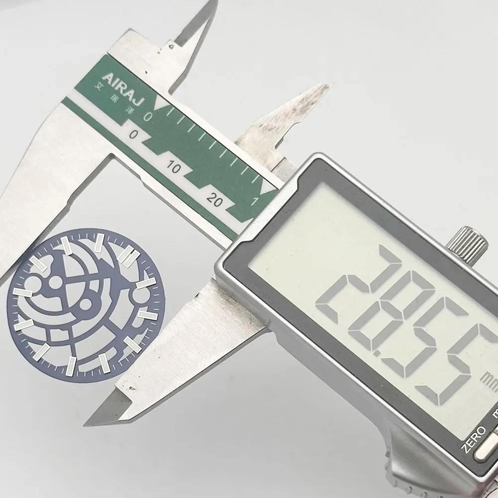28.5mm Multicolor Luminous Skeleton Watch Dial