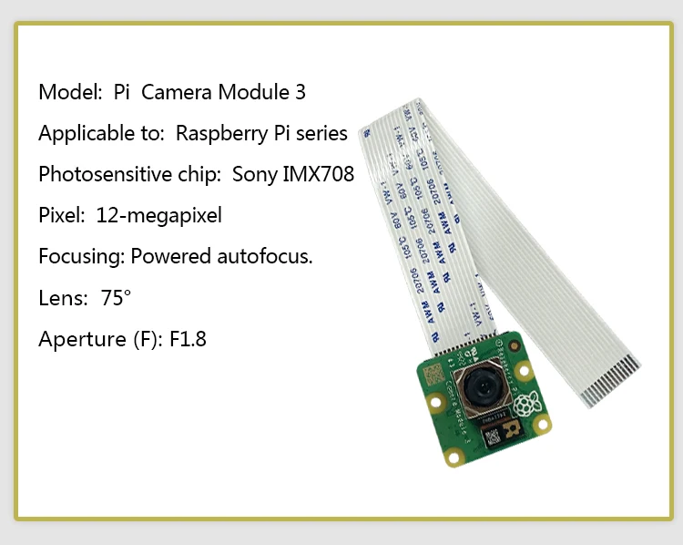 caméra officielle raspberry pi tech wide sony angle de vision alertes onal capteur mégapfête autofocus