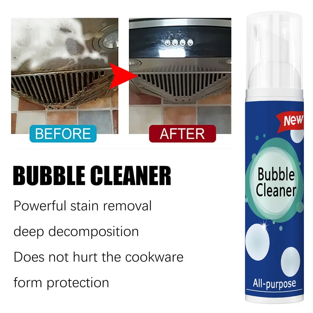 Degreaser Spray Oil Stain Remove Grease Kitchen Home Bubble Cleaner (100ml)