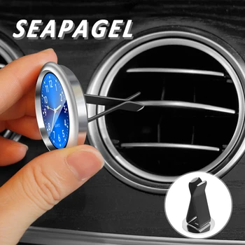 Automobile Air Outlet Dashboard Clock, Stick-On Electronic Noctilucent Decoration Accessories For Car 1