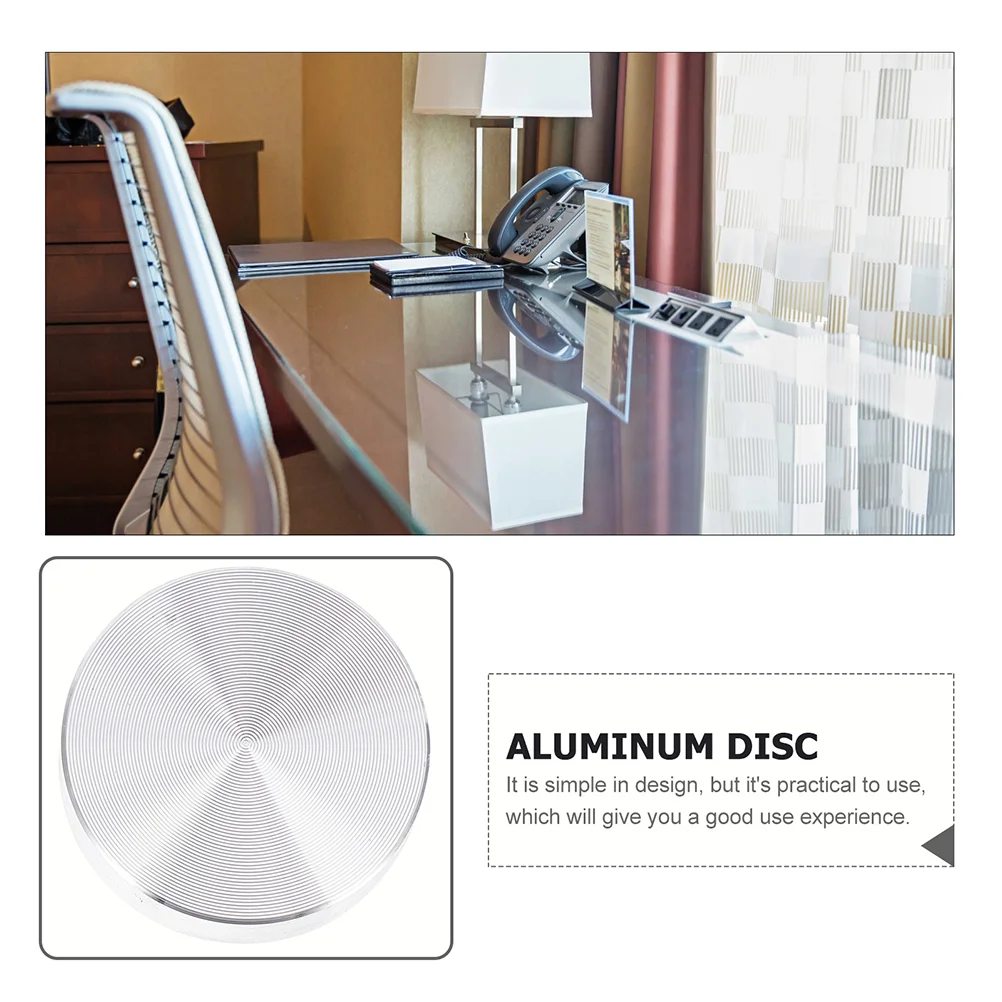 4pcs Round Aluminum Circle Disc Glass Tops Adapter for Glass Table Tea Tables