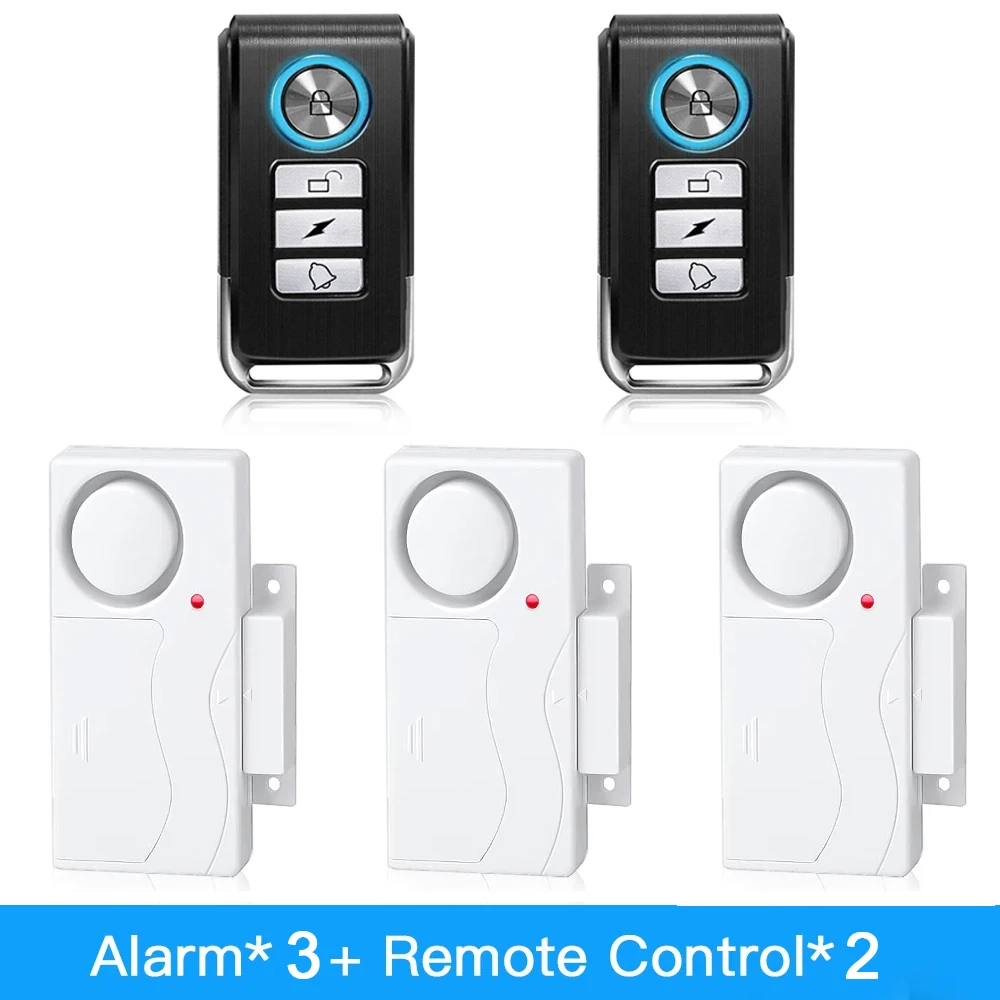 Wireless Remote Control Anti-Theft Door & Window Alarm System Kit - Home Security Sensors