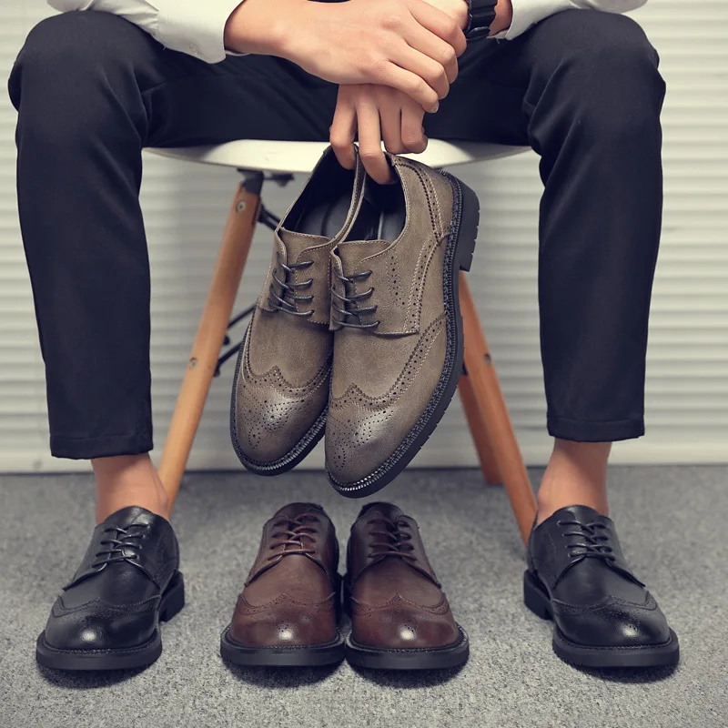 Bottes Brogue Homme En Cuir Marron - Faites Main, Bout D'aile, Pour Mariage Ou Cérémonie - Neuves