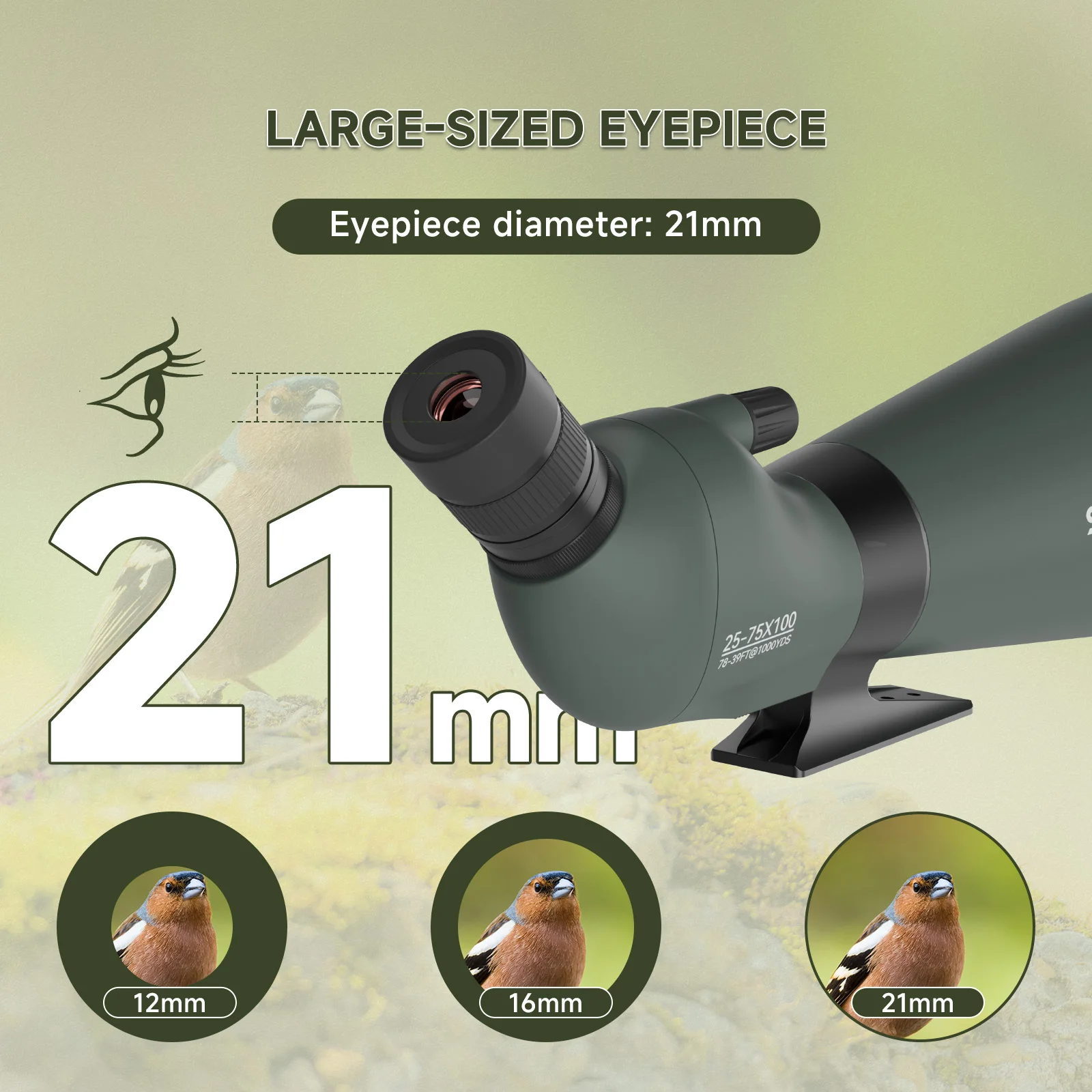 Svbony SV28A Spotting Scopes25-75x100/20-60x80 FMC spotting scope For Beginners in Archery Wildlife Watching Outdoor Adventure