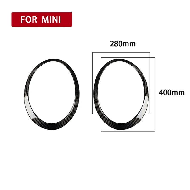 For BMW Mini F55 2015+ F56 2014+ F57 2016+ Front Headlight Headlam Frames Real Carbon Fiber Car Exterior Refit Accessories