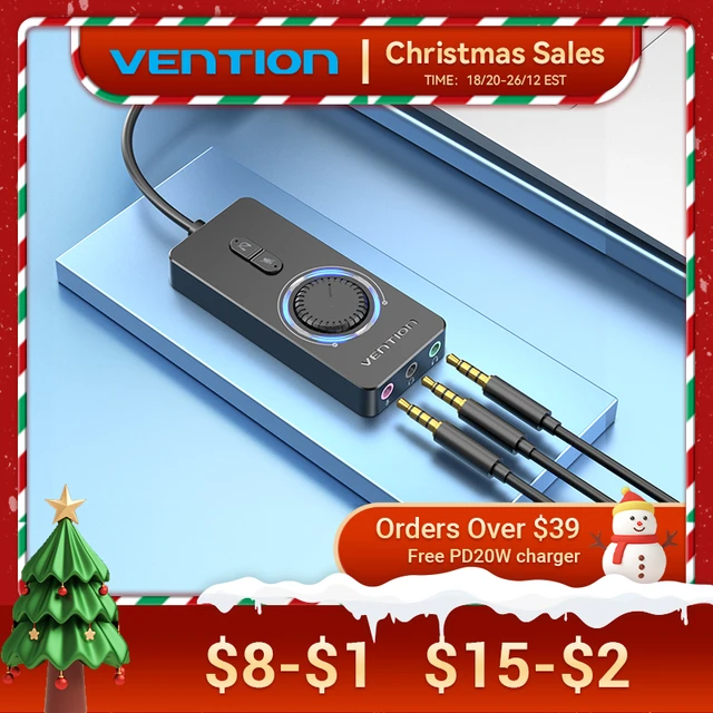 Vention – carte son externe USB vers 3.5mm, adaptateur Audio USB vers  écouteurs, Microphone, pour Macbook, ordinateur portable, PS4