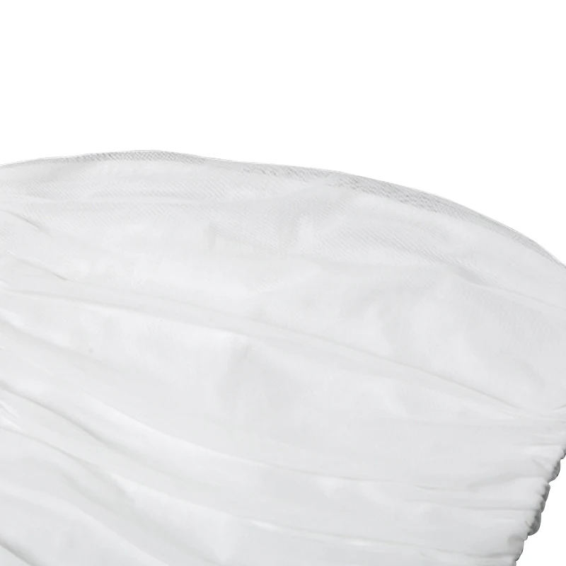 y2k Strapless Top Women Summer Solid Color Off Shoulder Sleeveless Asymmetrical Ruffle Hem Bandeau Vest Streetwear