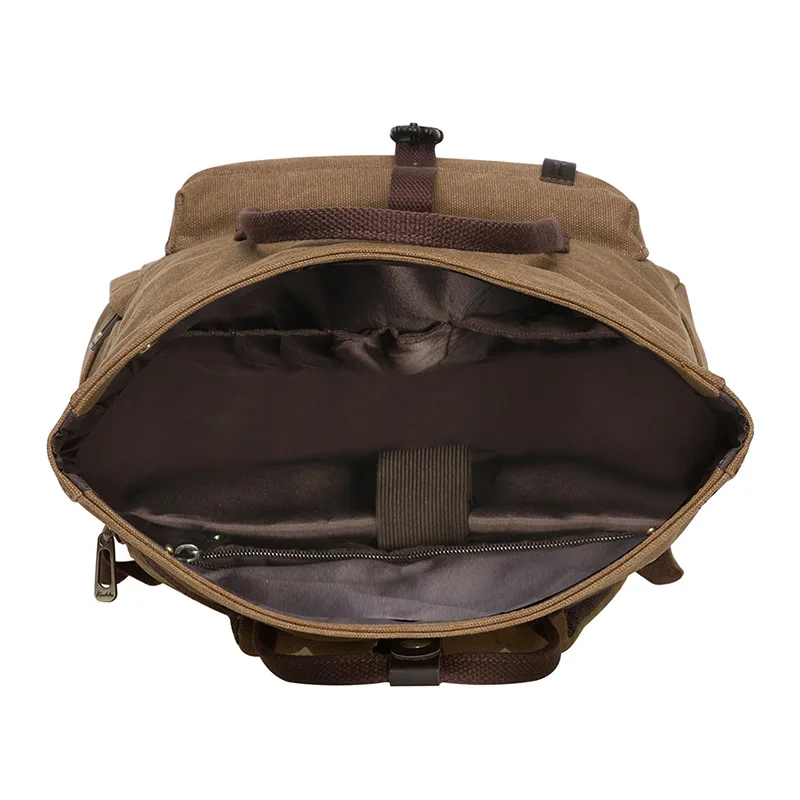 Canvas Large Capacity Multi functional Outdoor Backpack Short Distance Travel Backpack