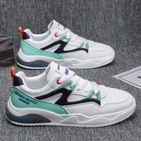 White Vulcanized Sneakers Men's Flats Comfortable Shoes Lace up Zapatillas Hombre Autumn Spring Fashion Sneakers Drop Shipping 1