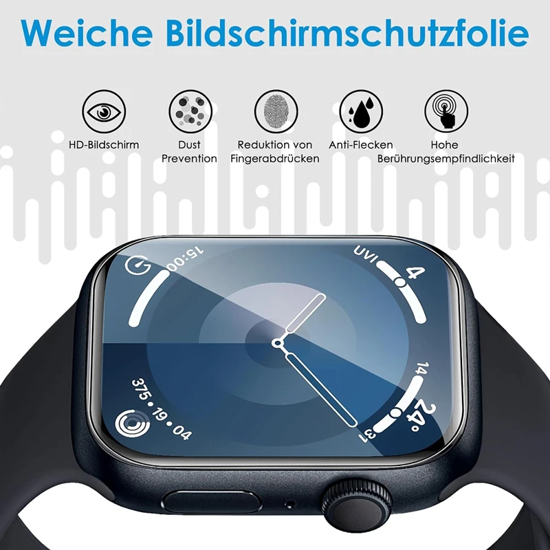 5 Stück Hydro gel folie für Apple Watch 5 6 se 3 2 1 40mm 44mm 42mm 38mm Displays chutz folie für Apple Watch Ultra 49mm 7 8 9 41mm 45mm