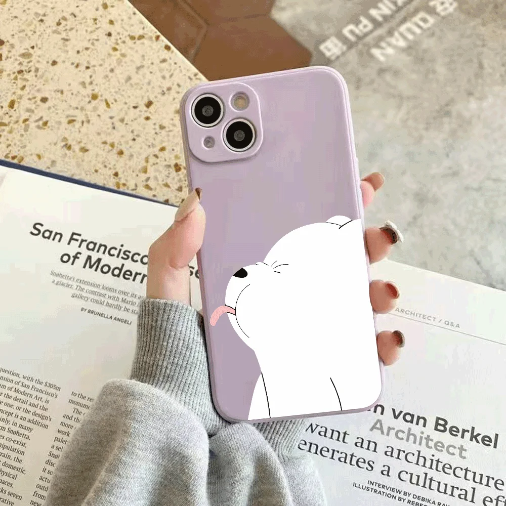 Lovely Bear Silicone Phone Case - Durable TPU Protective Cover