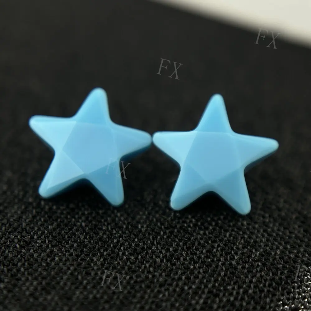 

2x2~10x10mm Star Cut Loose Glass Stone Synthetic Gems AQ12 color 5A Wuzhou artificial gemstone excellent quality
