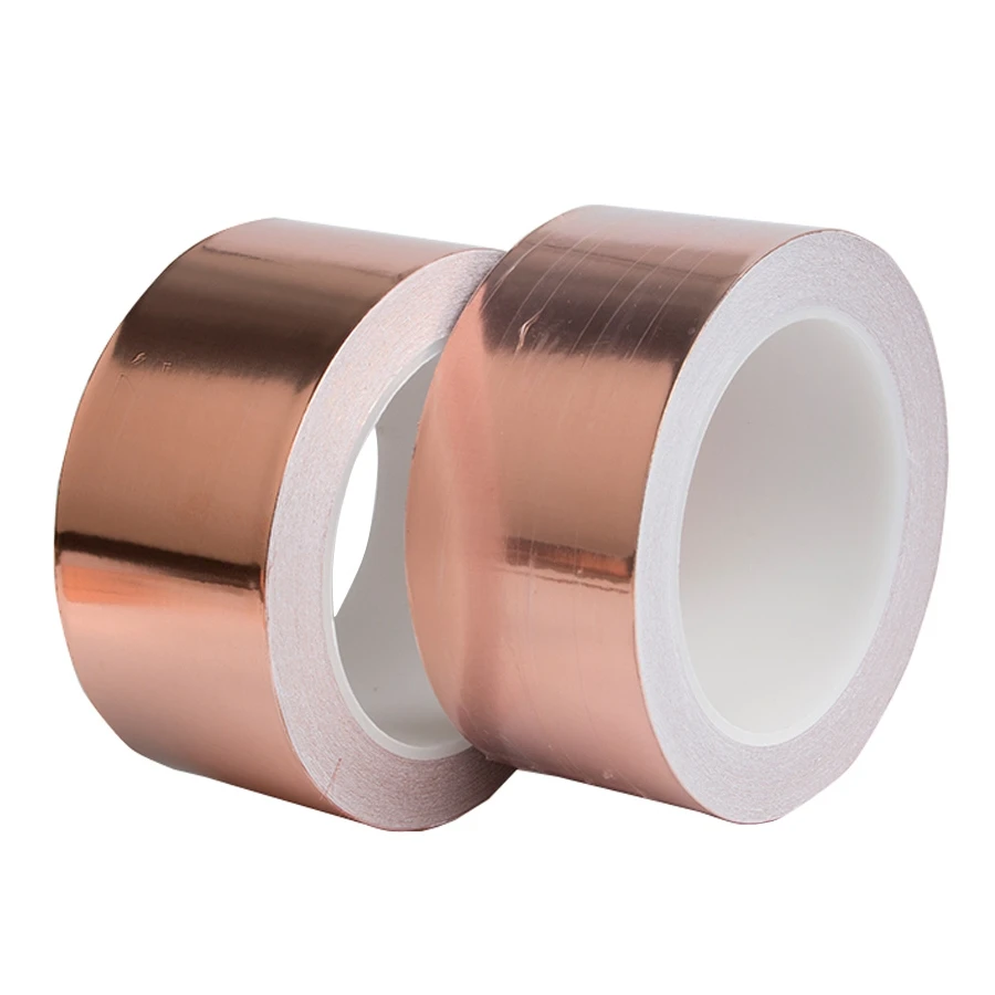Copper Tape Snail Adhesive EMI Shielding Conductive Adhesive Foil Tape for Stained Glass Paper Circuit Electrical Repair 1PCS