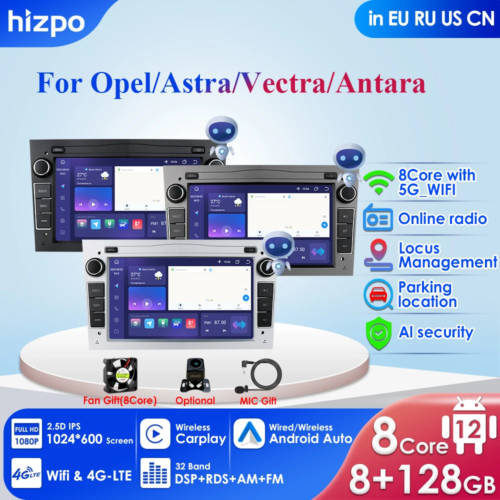 4G Wifi 2 Din Android 12 Car Multimedia Gps Navi Radio Per Opel Astra H G J Antara Vectra C B Vivaro Astra H Corsa C D Zafira B